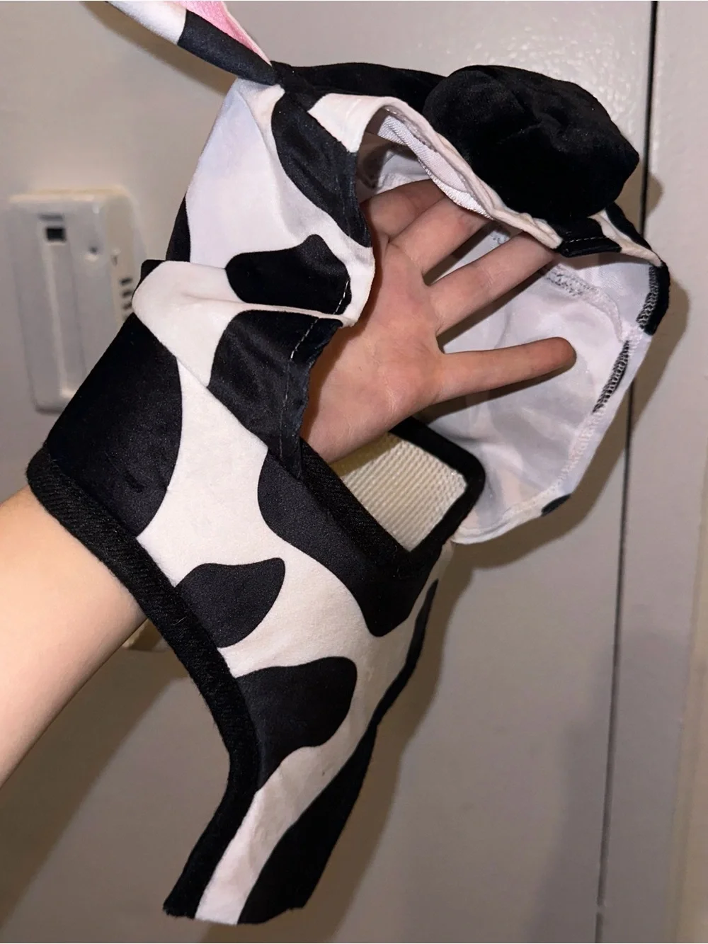 Dog Cow Halloween Costume Utters Cow Ear Headband with Bells and Bows Onsie
